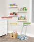Set 4, Harwaya Scalloped Nursery Floating Shelves for Wall of White Kids Book Shelves Wall Mounted, Cloud Hanging
