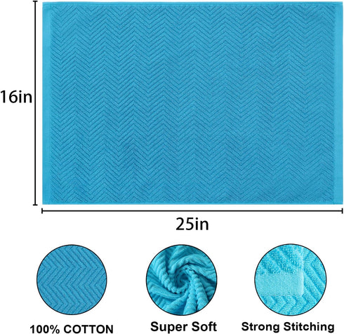 QAJ 100% Set, 16" 25" Pack 8 (400 Cotton Kitchen Dish Towels x Super Absorbent and Soft Kitchen Towels, of Dish Cloths