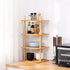 Counter (1, 4Tier-Large-6.7" Expandable Bamboo Corner Shelf - Dish/Plate Organizer for Cabinet, Kitchen Shelf & Small