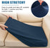 Water Resistant Sofa Cushion Slipcovers, High Stretch Covers for RV Seat Cushions, Washable (Chair Cushion, Navy)