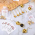 Qinyoung 50 Sets Bridal Shower Tea Party Favors for Guests Party Heart Infuser Spoon Steeper for Loose Tea with Thank