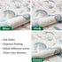 5' Soft Marine Animal Washable Faux Wool Stain Resistant Rug Rubber Non-Slip Backing for Playroom Bathroom Living Room