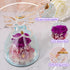 ANLUNOB Preserved Rose Gifts for Women, Mom, Grandma, Wife, Glass Angel Figurines with Pretty Purple Flowers for