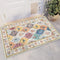 HEBE Washable Area Rug 2'x3', Non Slip Soft Distressed Medallion Bedroom Rug, Boho Living Room Accent Throw Rug