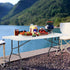 PayLessHere 6FT | Folding Table | Portable Plastic Table with Carry Handle | Waterproof & Foldable Table Design | Steel