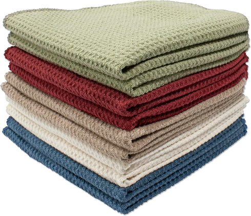 Eurow Microfiber Ultra Absorbent Waffle Weave Dish Cloths, 10-Pack, 13x13 Inches