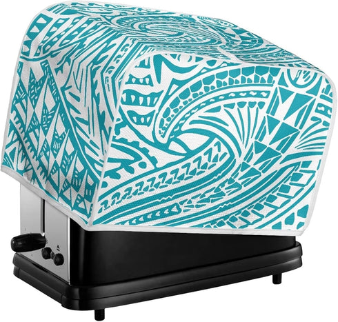 Durable Polynesia Pattern Toaster Cover, Washable Dustproof Kitchen Appliance Cover with Top Hook
