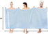 COZYART 35x70 650GSM Light Blue Oversized Bath Sheet for Bathroom Cotton Body Shower Towel Soft Absorbent Durable Extra