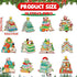 24Pcs Christmas Wooden Book Ornaments Book Lovers Gifts Xmas Tree Reading Ornament Bookshelf Hanging Wood Signs Crafts