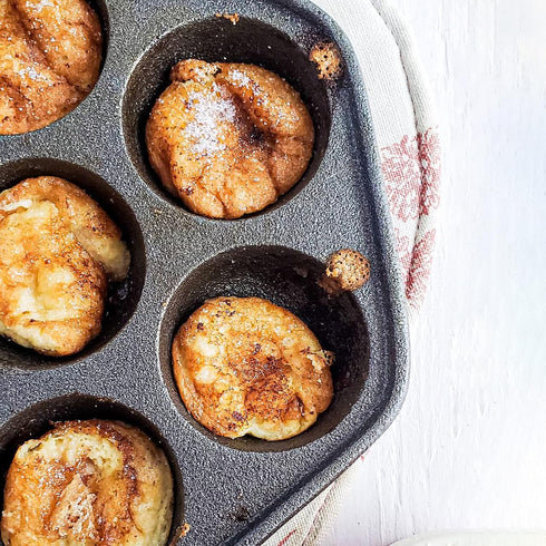WUWEOT Nonstick Aebleskiver Pan, Cast Iron Takoyaki Griddle for Making Pancake Balls, Poffertjes, and Thai Kanom Krok