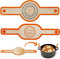 Silicone Bread Sling Oval and Round, Non-Stick Reusable Baking Mat for Dutch Oven with Long Handles (Orange)