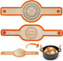 Silicone Bread Sling Oval and Round, Non-Stick Reusable Baking Mat for Dutch Oven with Long Handles (Orange)