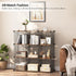 HOOBRO 9-Cube Wire Storage Organizer, Metal Grid Shelf, Modular Cabinet for Living Room, Bedroom, Rustic Brown and Black