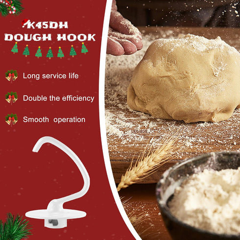Kitchen Mixers Accessories 3-Piece Set Including K45DH Dough Hook, K45B Coated Flat Blade Paddle & K45WW Wire Whip for