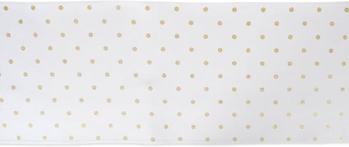 13x90, DII Polka Dot Kitchen Collection, Table Runner, Metallic White/Gold Reversible