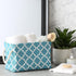 DII Small Polyester Container with Handles, Lattice Storage Bin, Storm Blue