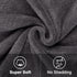 Pack 4 Sets, (27 54) Orighty Bath Towel of - Soft Feel Grey Bath Towel Highly Absorbent Microfiber Towels for Body