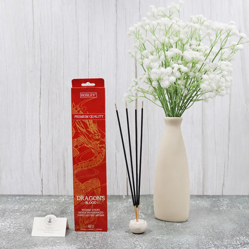 Hosley Dragon Blood Fragrance Incense Stick Infused with Essential Oils for Long-Lasting Aromatherapy Bliss Holistic Relaxation in Every Box Pack of 240 Incense Stick by Hosley