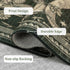 3x5 Snake Area Rug Washable Non-Slip Forest Green Gothic Witchy Fantasy Small Indoor Rugs for Entryway Soft Low-Pile