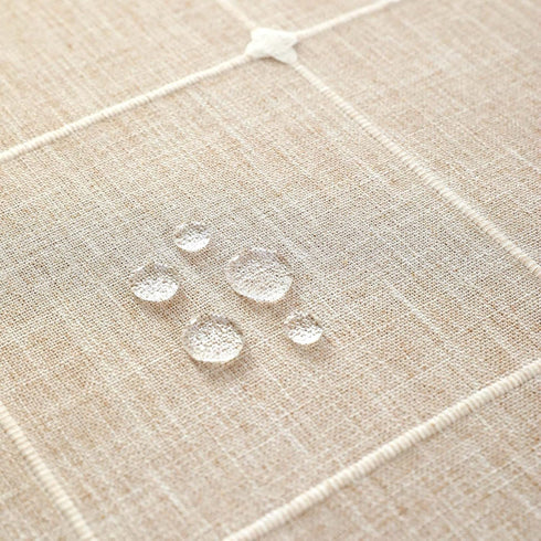 Plaids-16x36 Inch SIELUNO Nightstand Cover, Rectangle Bedside Tablecloth with Pockets and Tassel, Cotton Linen