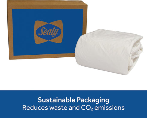 Sealy King Size Fitted Mattress Protector, Soft Polyester Waterproof Spot and Stain Protection Mattress Cover
