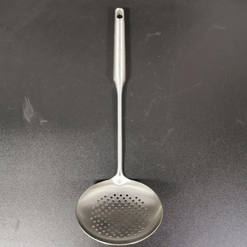 Skimmer Stainless Steel Large Slotted Spoon, 14.96 inches Colander Strainer Ladle for Cooking