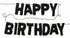 Happy Birthday Felt Fabric Banner | Black Birthday Garland | Reusable Birthday Decoration | Elegant Festive Birthday Party Supply (Black)