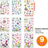 Spring Flower Window Clings, Decorations Window Decals Stickers for Home and Office.