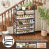 3-Tier Closet 33" SUFAUY Mesh Shoe Rack, Metal Wide Shoe Shelf Heavy Duty, Black
