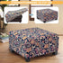 Ottoman Cover Square Slipcovers Printed,Stretch Footrest Stool Cover for Ottoman Square,Soft Foot Stool Cover Protector