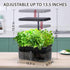 Clay Pebble Hydroponics Growing System Kit Indoor Herb Garden with Smart LED Grow Light, Adjustable Height