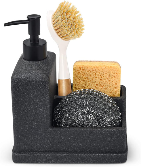 Dish Soap Dispenser with Sponge Holder,Liquid Hand and Dish Soap Dispenser and