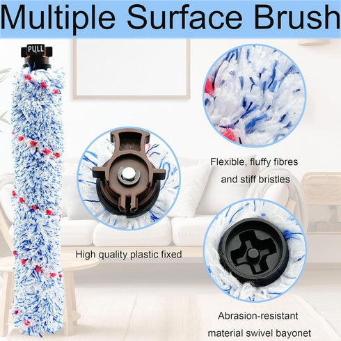 Replacement Parts for Bissell CrossWave 2024 Model 3888A, 4 Brush Rolls, 2 Filters, 1 Cleaning Brush