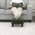 15" Adeco Flannel Small Footstool Ottoman for Footrest, Modern Velvet Rectangle Step Stool Extra Seating with Non-Skid