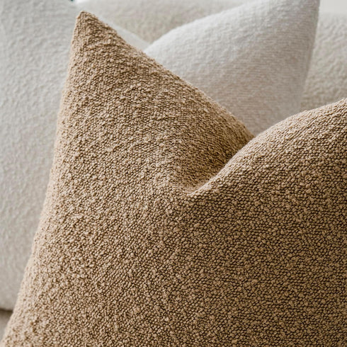 Cozy 12 20 Inch,Taupe Foindtower Textured Boucle Throw Pillow Covers Accent Solid Lumbar Pillow Cases Soft Decorative