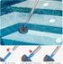 TidyMister Small Pool Brush Head for Cleaning Narrow Corners Steps, Stiff Wavy Bristles Round Brush Scrubber for Above