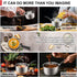 Joyfair 2 Quart Stainless Steel Saucepan with Glass Lid, Heavy Gauge Metal for Cooking, Boiling, Stewing