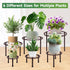 6 Pack Sbosbo Metal Plant Stands, Heavy Duty Plant Stand for Indoor Outdoor, Anti-Rust Iron Flower Pot Stands Outdoor