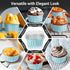 EUSOAR Aluminum Pans with Lids, 30pcs 5oz Disposable Foil Muffin Liners for Cupcake Baking and Mini Pies