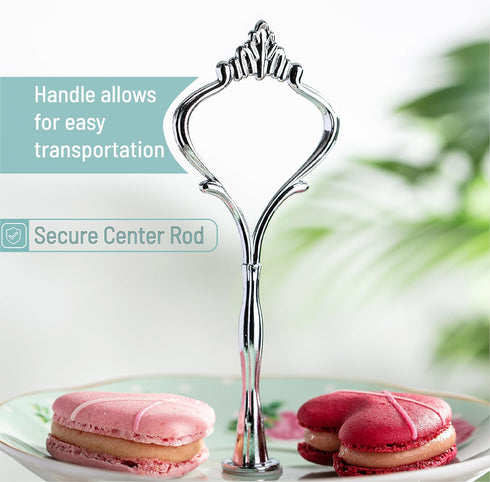 3-Tier BTaT- Porcelain Dessert Tower, Green Afternoon Tea Stand, Sandwich & Plate Stand