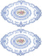 uxcell 2Pack Retro Lace Placemat 12x16-in Oval Embroidered Table Place Mats French