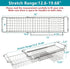 14.5" 22", Over The Kitchen Sink Caddy Sponge Holder Organizer Drying Rack Expandable for Sponge Brush Soap Dish Cloth
