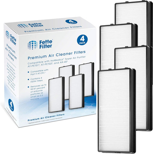 Fette Filter - at-OFL True HEPA Replacement Filter, Compatible with HoMedics TotalClean True HEPA Tower Air Purifier