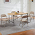 2 Pack, Sweetcrispy Folding Chair Leather Padded Folding Chairs, Sturdy Metal Foldable Chairs, Easy to Use and Store