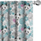 Lunarable Panda Window Curtains, 2-Panel Set with Portraits of Chinese Bears on Sketch Flowers, 28" x 63", Blue Grey