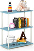 Furinno Turn-N-Tube 3-Tier Compact Shelf Display Rack, Light Blue/White