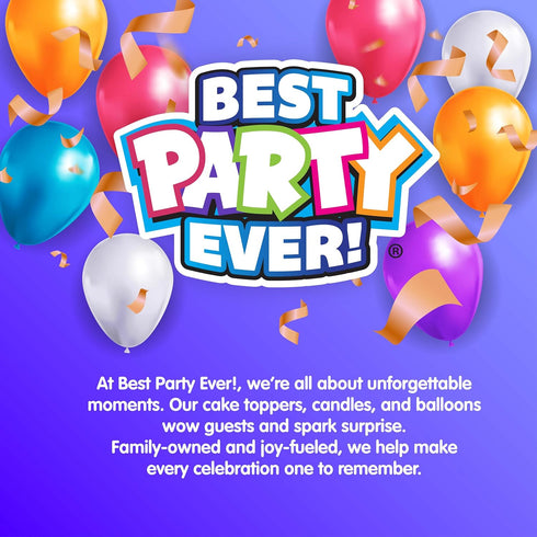 BEST PARTY EVER! Spincredible Candle, Reusable Singing Candle-Powered Spinning Cake Topper, Fits Any Size Cake