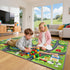 60"x36" Farmyard Adventure Play Rugs, Educational and Fun Farm Car Rug Play Mat for Kids, Non-Slip Playmat with Barns