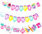 Baking Birthday Party Banners, 3Pcs Baking Theme Decoration for Baby Shower Supplies