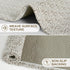 Collive Tan Boho Kitchen Runner Rug 2x4.3, Washable Non-Slip Indoor Doormat for Bathroom and Entryway